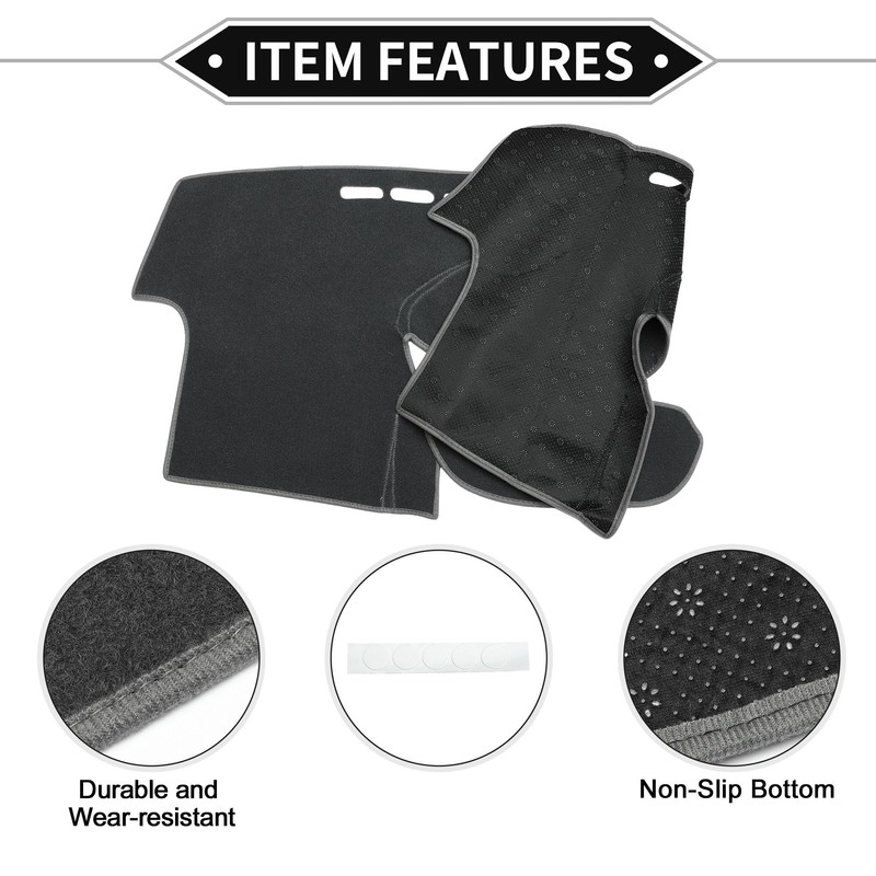 VekAuto Dash Cover Compatible for Toyota Yaris 2004-2011, Non-Slip Polyester