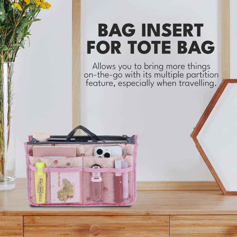 JJ PRIME - Multi Compartment Bag Handbag Insert | Expandable