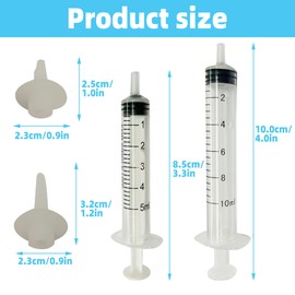 Artecare 10 Pcs Kitten Feeding Nipples and Nursing Syringe,Pet Nursing Nipples with Syringes,Nipples for Puppies Nipple for Kittens,Reusable for Newborn Kittens, Puppies, Rabbits,Small Animals