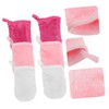 Beavorty 3sets Washing Gloves Makeup Remover Gloves Facial Towel Reusable