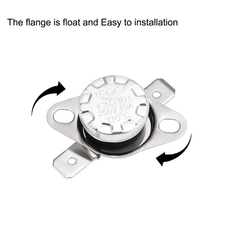 sourcing map 10pcs NC KSD301 Thermostat 60-150°C(140-302°F) Temperature Thermal Control