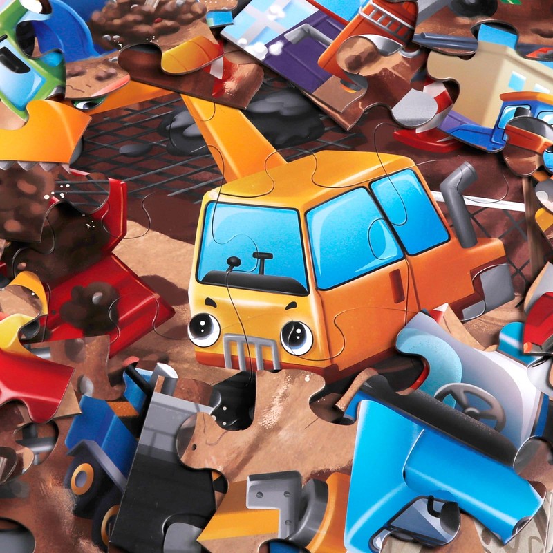 Jumbo Floor Puzzle for Kids,Construction Site Jigsaw Large Puzzles,48 Piece