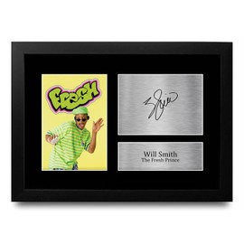 HWC Trading FR A4 Will Smith The Fresh Prince Gifts Printed Signed Autograph Picture for Movie Memorabilia Fans - A4 Framed
