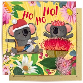 La La Land Greeting Card Festive Koalas