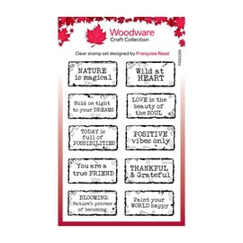 Woodware Clear Singles Distressed Labels 4 in x 6 in Stamp Set, 4 x 6 in