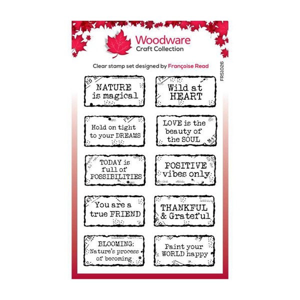 Woodware Clear Singles Distressed Labels 4 in x 6 in