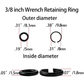 3/8''Impact Wrench Socket Retainer Retaining Ring Used On The Drive Head Of 3/8" Electric Wrench And Pneumatic Wrench To Fix,Some machines are not suitable for