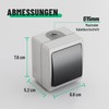 greate 3x Surface-Mounted Toggle Switch Surface-Mounted Switch IP54 250 V