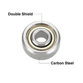 sourcing map 623ZZ Ball Bearing 3mm x 10mm x 4mm Double Shielded 623-2Z 80023 Deep Groove Bearings, Carbon Steel (Pack of 20)
