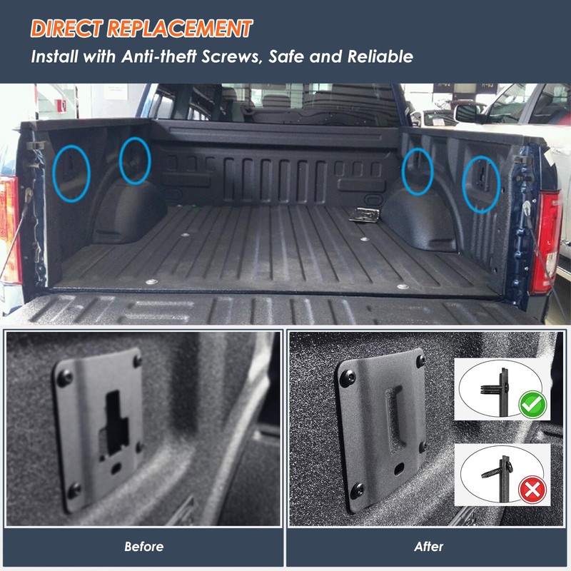 4 Pack Truck Bed Tie Down Anchor Boxlink E Port