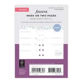 Filofax Pocket Garden week to view 2026 diary 26-68292