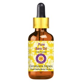 Deve Herbes Pure Saro Oil (Cinnamosma fragrans) with Glass Dropper Cold Pressed 2ml (0.06 oz)