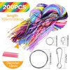 SaiXuan Colorful Craft Kit: 200pcs Braided PVC Rope, 10 Split