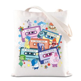 Inside Movie Merch Cartoon Emotion Gift Inside Characters Tote Bag Joy Anger Fear Sadness Handbags (done mind CA)