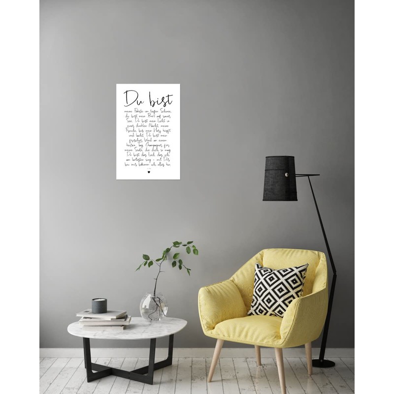 artboxONE Poster 30 x 20 cm Love Letter Typography Du