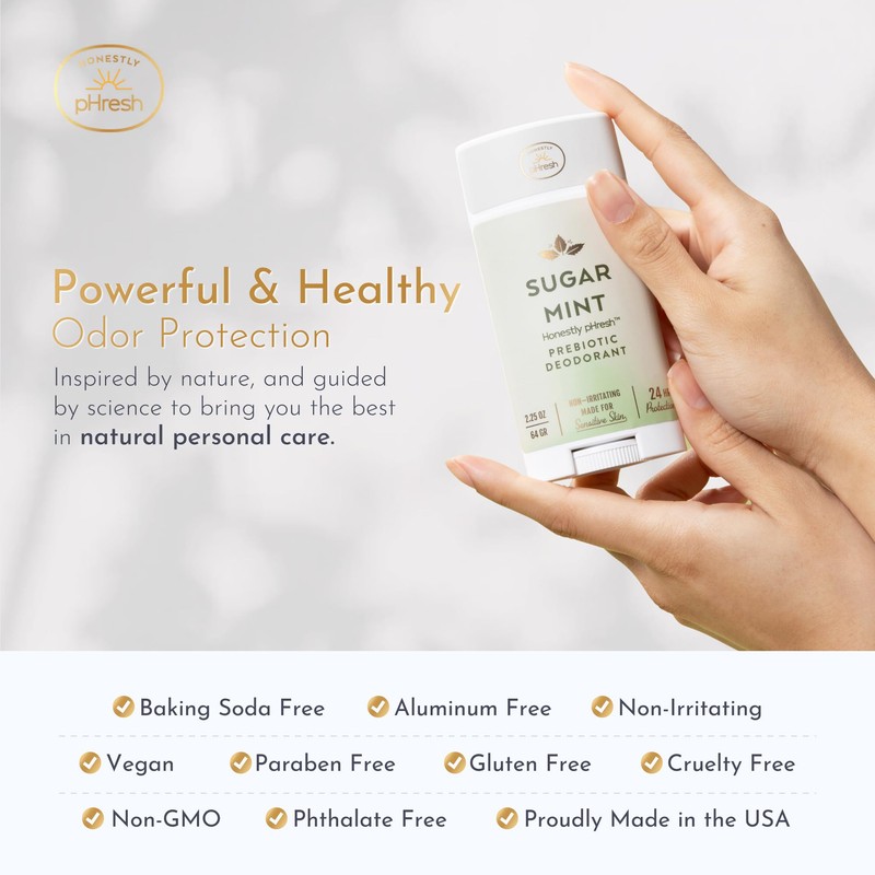 Honestly pHresh Prebiotic Natural Deodorant for Women – Aluminum &