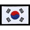 South Korea Flag Small Iron-On or Sew On Iron-On Patch