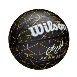 WILSON Caitlin Clark Repetition Basketball - Black/Yellow, Size 5-27.5"
