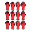 findmall 12 Pairs of L-Sized Latex Rubber Coated Work Gloves