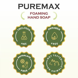 Puremax Foaming Hand Soap Refills | Mahogany Birchwood | Gentle, Moisturizing | All-Natural | Made in USA | 128 Fl Oz (1 Gallon) |