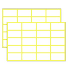 500 Pack, 1.5" x 0.75" - Blank White Labels Stickers to Write On, Stick On Adhesive Sticky Labels