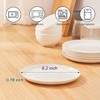 AntoKueh White Ceramic Plates Set of 6, 8.2 Inch Round