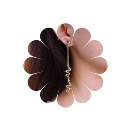 Inateannal Punk Snake Earrings Crystal Snake Drop Earrings Gothic Animal Snake Earrings Gold Long Chain Tassel Earrings CZ Snake Stud Earrings Jewellery For Women, Zinc, No Gemstone