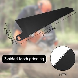 2PCS SSB229CT Saw Blades, 240 MM Steel Metal Reciprocating Saw Blades Compatible with Black and Decker Scorpion Saws Blade for Wood, Plastic, Hardwood and Steel Pipe Cutting (Black)