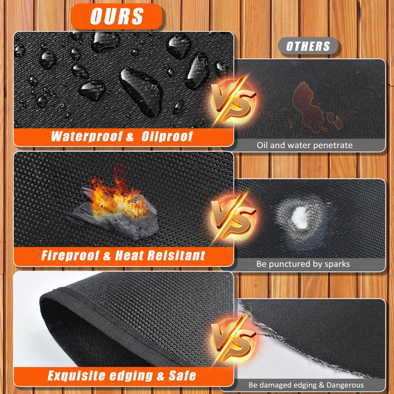 Amerbro Fire Pit Mat Compatible with Solo Stove Bonfire, Accessories