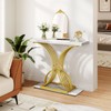 YITAHOME Gold Console Table, Modern Sofa Table for Living Room,