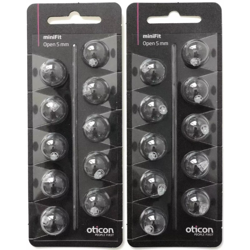 Oticon 2 Packs Oticon miniFit 5mm Open Domes For Hearing