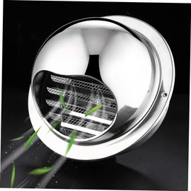 Gatuida 2pcs Stainless Steel Exhaust Vent Cover for Cooker Hoods Deformation Efficient Rain Easy to Install Ventilation Device