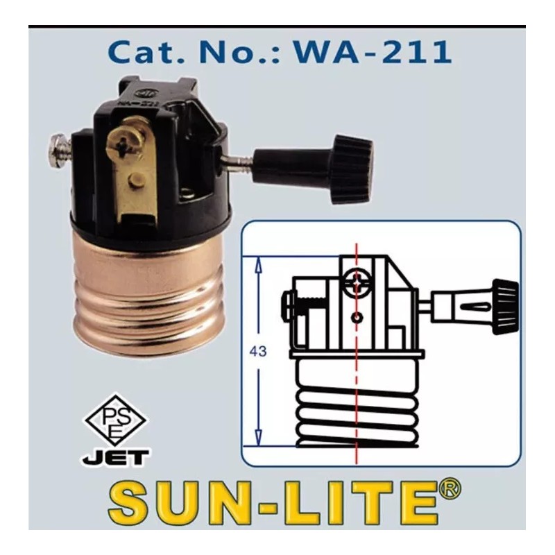 Sun-Lite ADL Hi/Lo/Off 2-Position Dimmer Switch Socket E26 Incandescent Twist