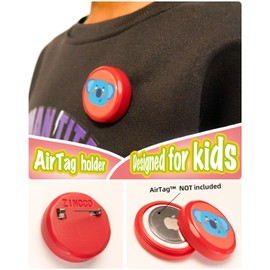 4 Pack Case for AirTag Kids, Hidden Case Compatible for AirTag, Design Your Own with Puffy Stickers, GPS Tracker Pins Case for Toddler, Clothes, Backpack, Shoes. (Animal Theme)