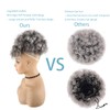 CINHOO Gray Ponytails Hair Extensions for Black Women,Afro Puff Drawstring