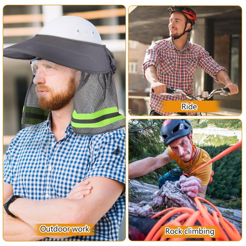 iplusmile Sun Shade for Helmets, For Construction Sites, Heatstroke Protection,