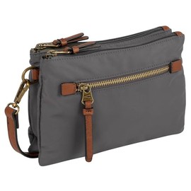 camel active Bari Damen Umhängetasche Crossbody Bag Klein Grau