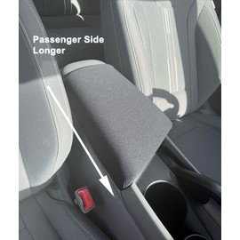 Car Console Covers Plus Made in USA Designed for Hyundai Elantra 2023-2025 Neoprene Auto Armrest Center Console Cover Longer on Passenger Side (Gray P)