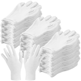 Frienda 300 piezas de guantes de algodón, tamaño grande, al por mayor, para hombres y mujeres, guantes de inspección para manos secas, manejo de arte,