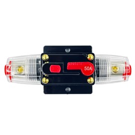 Xipupoo 50 Amp Circuit Breaker with Manual Reset Switch Waterproof 12V-48V DC Resettable Fuse for Boat Trolling Motor Marine ATV Trailer Vehicles Stereo Audio Electronic Battery Solar System