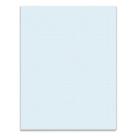 TOPS 33101 Quadrille Pads, 10 Squares/Inch, 8 1/2 x 11, White, 50 Sheets