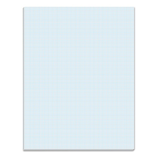 TOPS 33101 Quadrille Pads, 10 Squares/Inch, 8 1/2 x 11, White, 50 Sheets