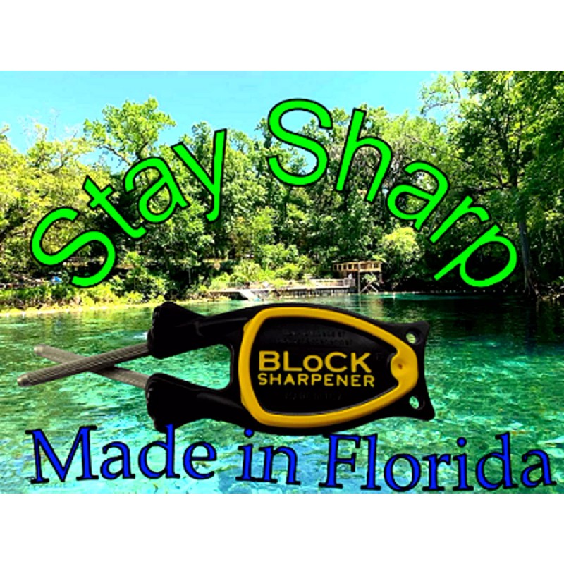 Block sharpener Glow in the dark-Outdoorsm - Plastic, Glow Blue