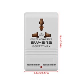 TOPINCN 100W Convertidor de Poder AC110V / 120V a 220V / 240V Transformador de Adaptador de Viaje Convertidor de Subida y Bajada de Voltaje