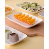 DELLING 8 Inch Rectangular Appetizer Plates, Salad Plates Set, Ceramic