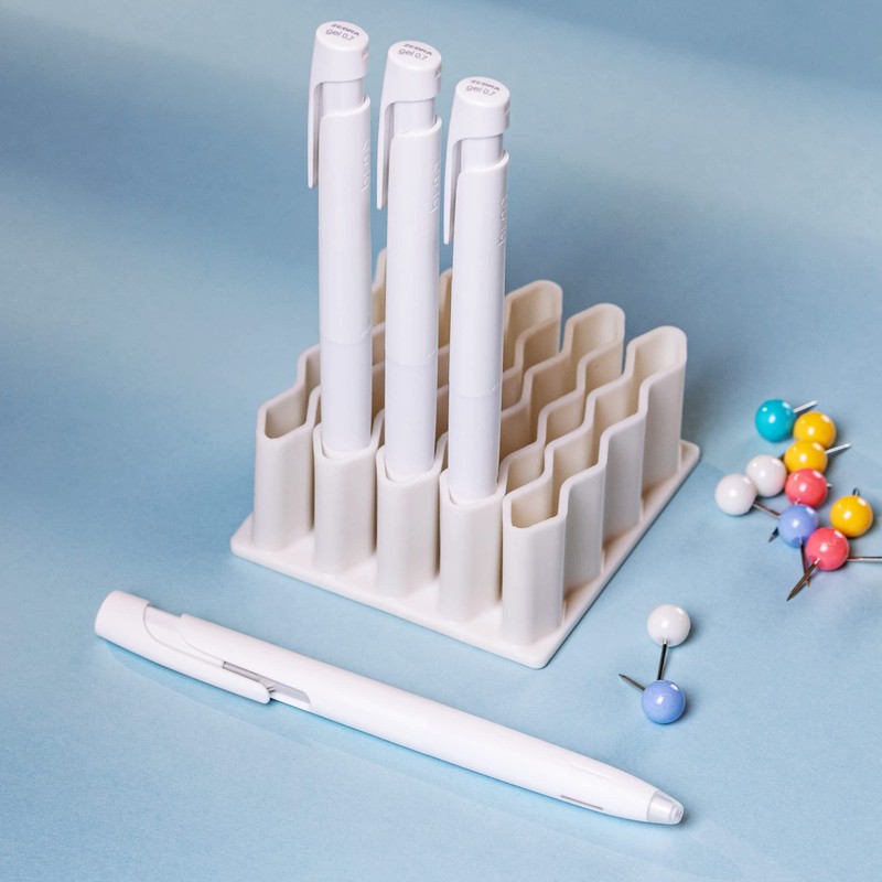 Zebra Pen bLen Retractable Gel Pen, White Barrel, Medium Point,