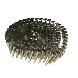 7200 Count Coil Roofing Nails 1-1/4-Inch x .120-Inch 15-Degree Round Head Wire Weld Collated Smooth Shank Electro Galvanized Coil Roofing Nails for Roofs Lathing and Sheathing Materials