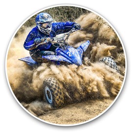 2 x Heart Stickers 10 cm - Quad Bike ATV 4x4 Dirt Biker Sports Fun Decals for Laptops,Tablets,Luggage,Scrap Booking,Fridges #24082