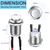 Gebildet 3 Pcs Prewired Waterproof Push Button Latching Self-Locking Stainless