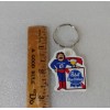 Pabst Blue Ribbon Cool Blue Man Key Ring Keychain 1980s